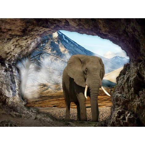 Elefant in Steinhöhle