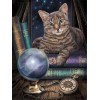 Katze mit Kristallkugel