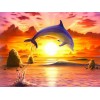 Delfin im Sonnenuntergang